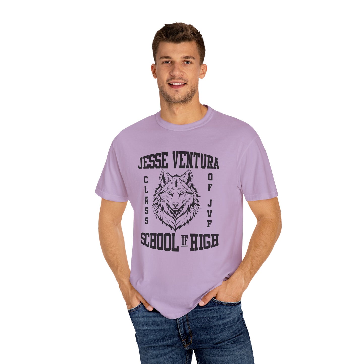 JVF SCHOOL OF HIGH Unisex Garment-Dyed T-shirt