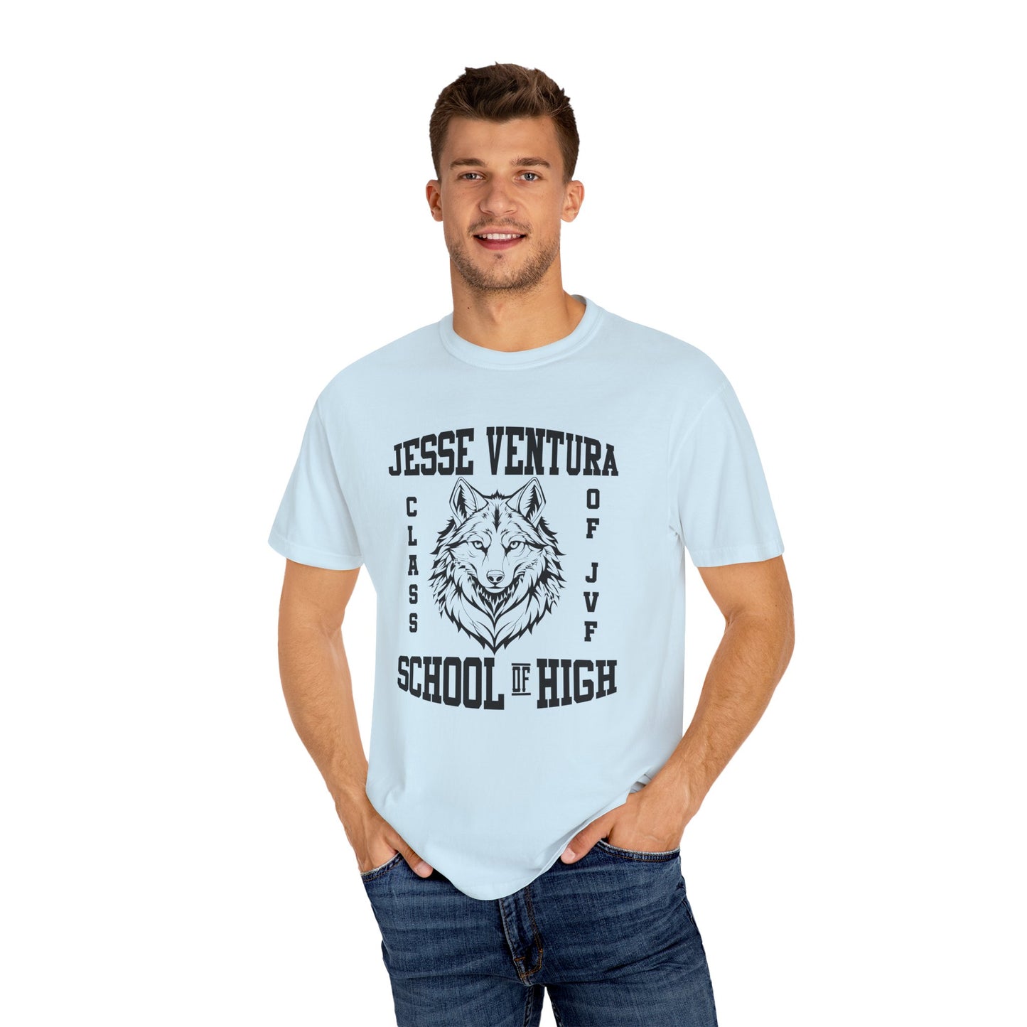 JVF SCHOOL OF HIGH Unisex Garment-Dyed T-shirt