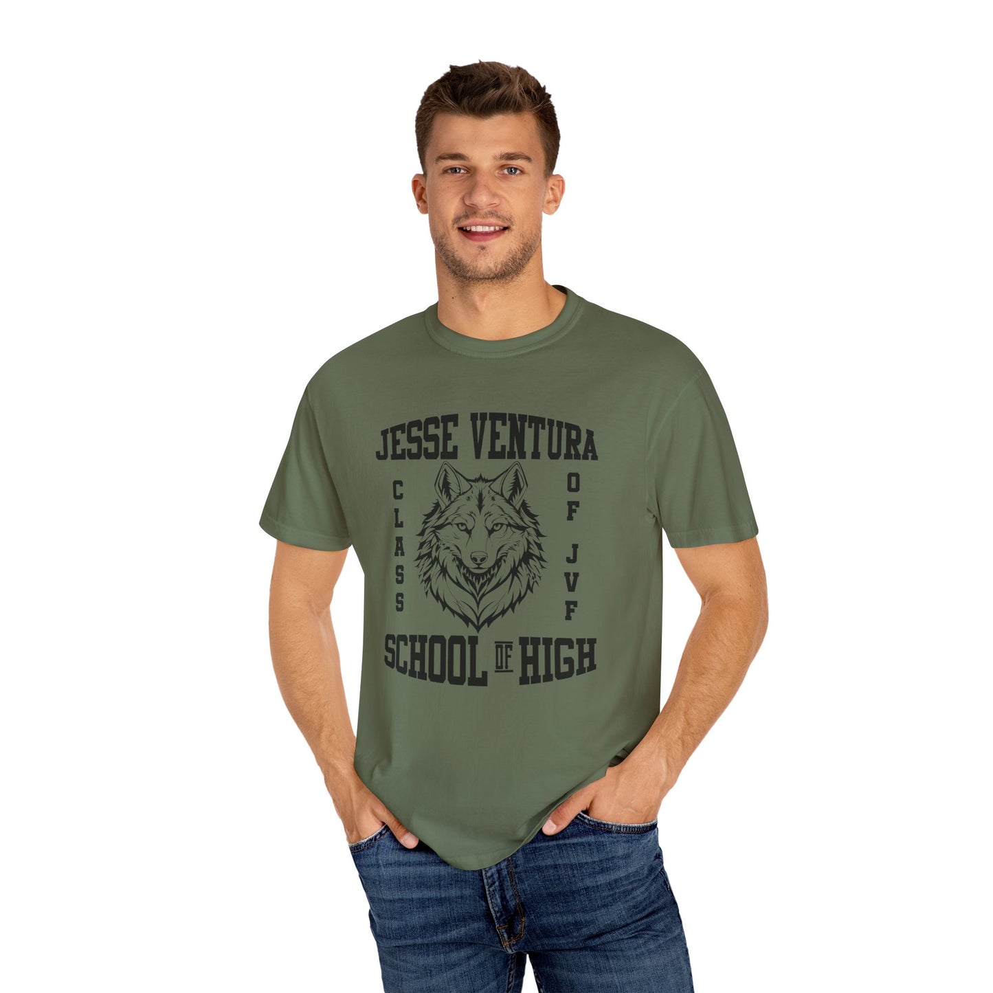 JVF SCHOOL OF HIGH Unisex Garment-Dyed T-shirt