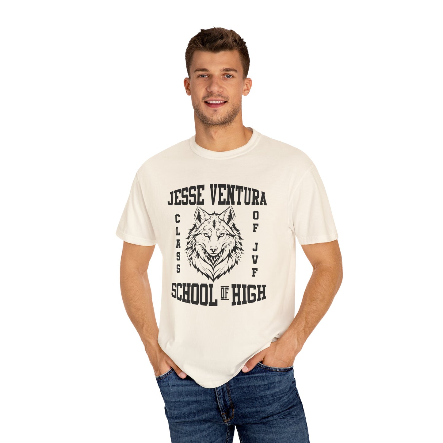 JVF SCHOOL OF HIGH Unisex Garment-Dyed T-shirt