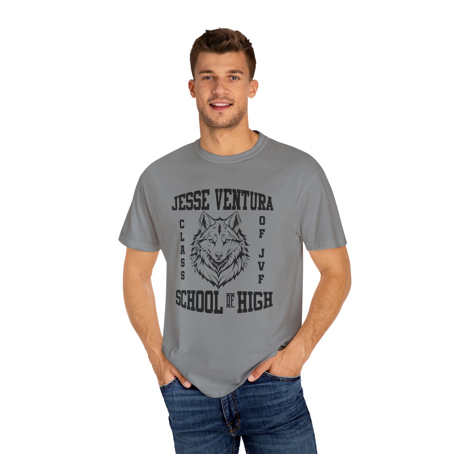 JVF SCHOOL OF HIGH Unisex Garment-Dyed T-shirt